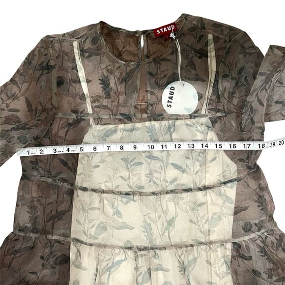 NEW NWT STAUD Hyacinth Organza Maxi Dress - Picture 4 of 7